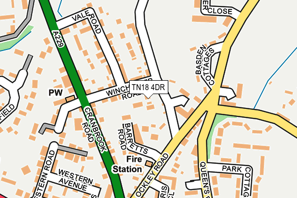 TN18 4DR map - OS OpenMap – Local (Ordnance Survey)
