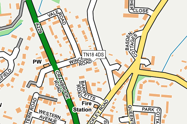 TN18 4DS map - OS OpenMap – Local (Ordnance Survey)