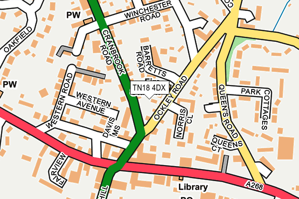 TN18 4DX map - OS OpenMap – Local (Ordnance Survey)