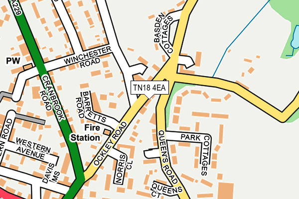 TN18 4EA map - OS OpenMap – Local (Ordnance Survey)