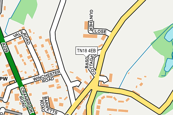 TN18 4EB map - OS OpenMap – Local (Ordnance Survey)