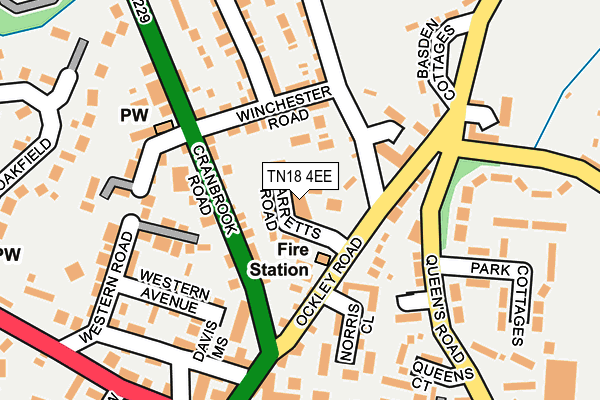 TN18 4EE map - OS OpenMap – Local (Ordnance Survey)