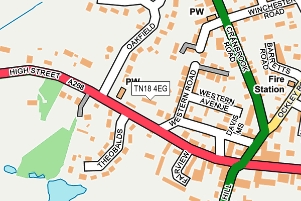 TN18 4EG map - OS OpenMap – Local (Ordnance Survey)