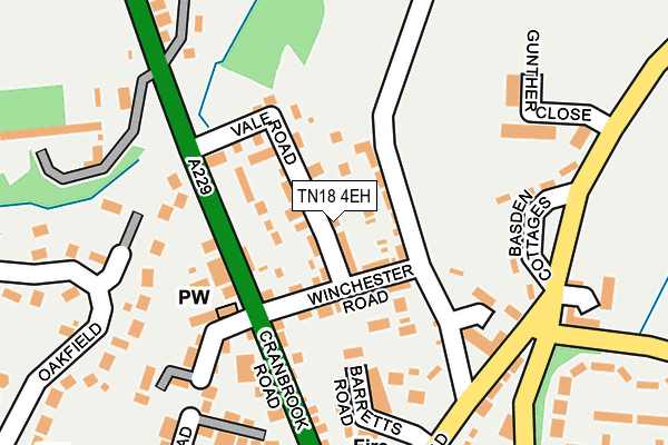 TN18 4EH map - OS OpenMap – Local (Ordnance Survey)