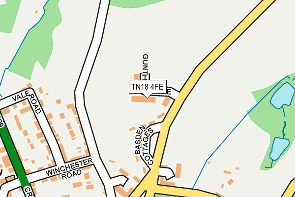 TN18 4FE map - OS OpenMap – Local (Ordnance Survey)