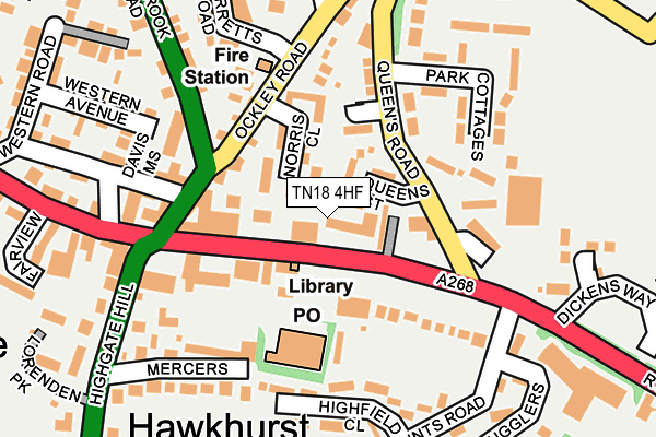 TN18 4HF map - OS OpenMap – Local (Ordnance Survey)