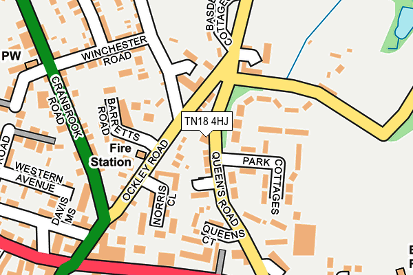 TN18 4HJ map - OS OpenMap – Local (Ordnance Survey)