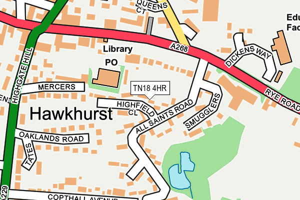 TN18 4HR map - OS OpenMap – Local (Ordnance Survey)