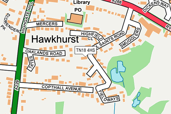 TN18 4HS map - OS OpenMap – Local (Ordnance Survey)