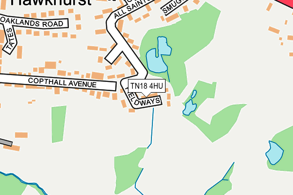 TN18 4HU map - OS OpenMap – Local (Ordnance Survey)