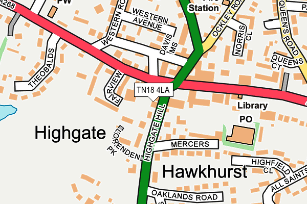 TN18 4LA map - OS OpenMap – Local (Ordnance Survey)