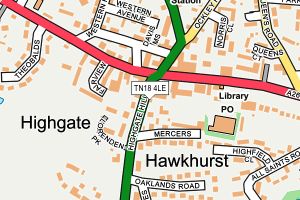 TN18 4LE map - OS OpenMap – Local (Ordnance Survey)