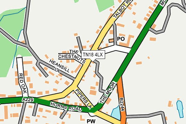 TN18 4LX map - OS OpenMap – Local (Ordnance Survey)