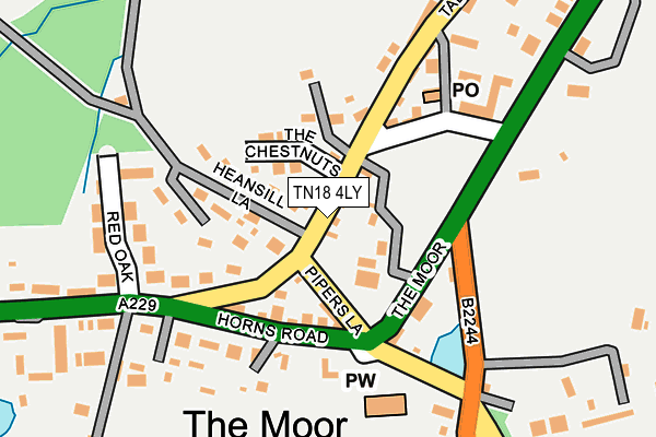 TN18 4LY map - OS OpenMap – Local (Ordnance Survey)