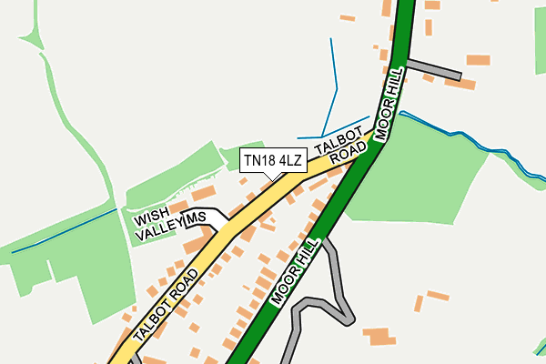 TN18 4LZ map - OS OpenMap – Local (Ordnance Survey)