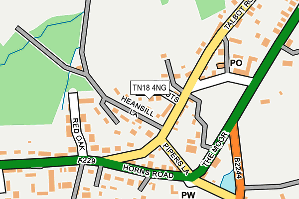 TN18 4NG map - OS OpenMap – Local (Ordnance Survey)