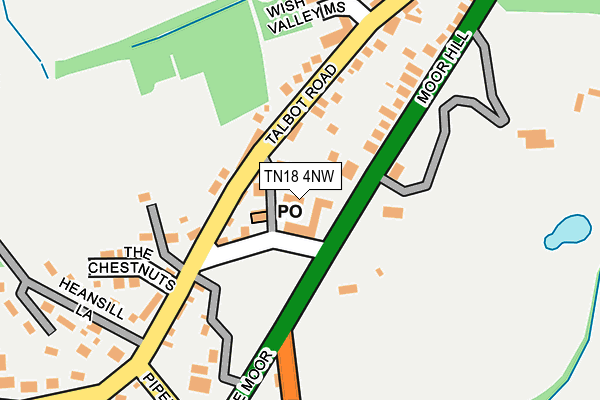 TN18 4NW map - OS OpenMap – Local (Ordnance Survey)