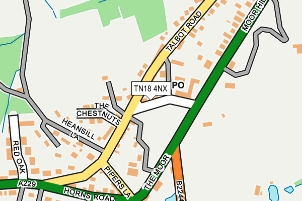 TN18 4NX map - OS OpenMap – Local (Ordnance Survey)
