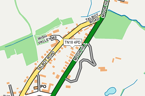 TN18 4PD map - OS OpenMap – Local (Ordnance Survey)