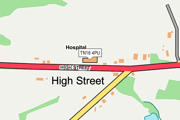 TN18 4PU map - OS OpenMap – Local (Ordnance Survey)