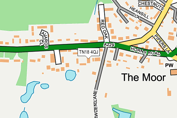 TN18 4QJ map - OS OpenMap – Local (Ordnance Survey)