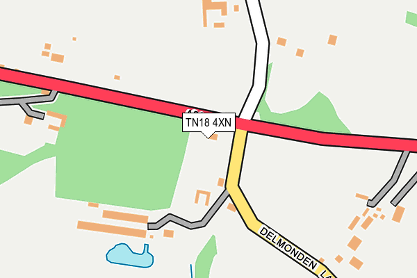TN18 4XN map - OS OpenMap – Local (Ordnance Survey)
