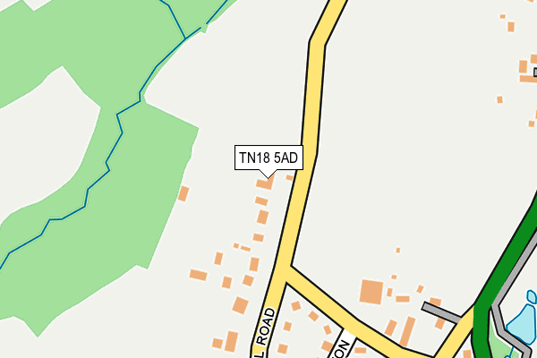 TN18 5AD map - OS OpenMap – Local (Ordnance Survey)
