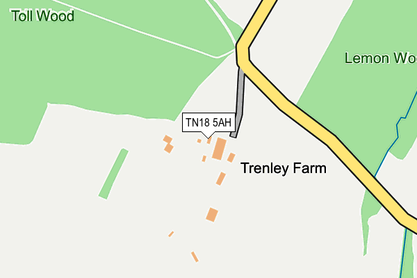 TN18 5AH map - OS OpenMap – Local (Ordnance Survey)