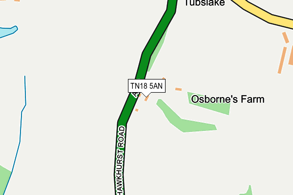 TN18 5AN map - OS OpenMap – Local (Ordnance Survey)