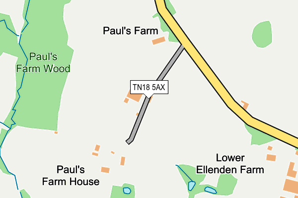 TN18 5AX map - OS OpenMap – Local (Ordnance Survey)