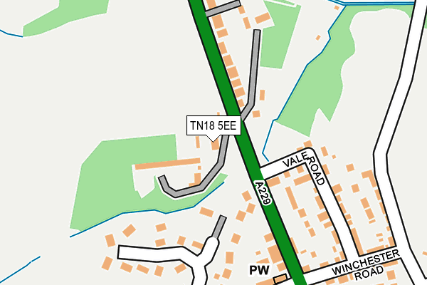 TN18 5EE map - OS OpenMap – Local (Ordnance Survey)
