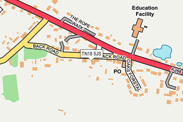 TN18 5JS map - OS OpenMap – Local (Ordnance Survey)