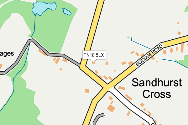 TN18 5LX map - OS OpenMap – Local (Ordnance Survey)