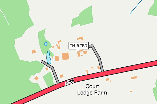 TN19 7BD map - OS OpenMap – Local (Ordnance Survey)