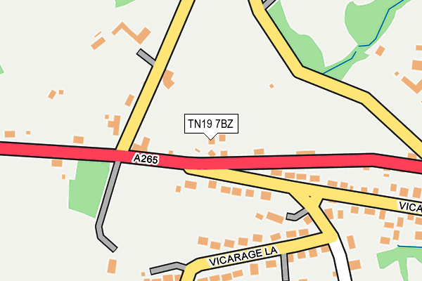 TN19 7BZ map - OS OpenMap – Local (Ordnance Survey)
