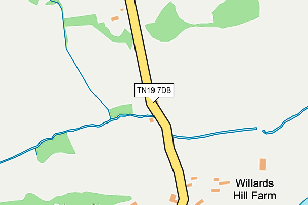 TN19 7DB map - OS OpenMap – Local (Ordnance Survey)