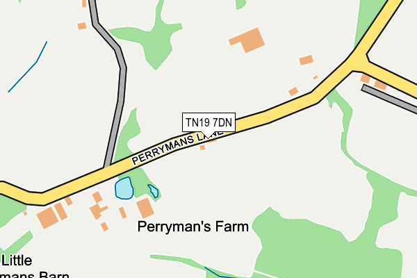 TN19 7DN map - OS OpenMap – Local (Ordnance Survey)