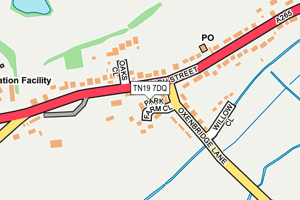 TN19 7DQ map - OS OpenMap – Local (Ordnance Survey)