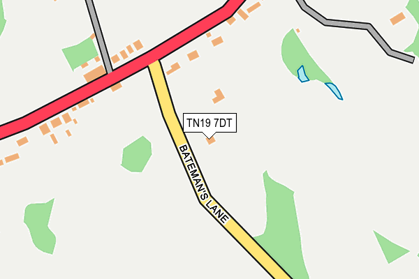 TN19 7DT map - OS OpenMap – Local (Ordnance Survey)