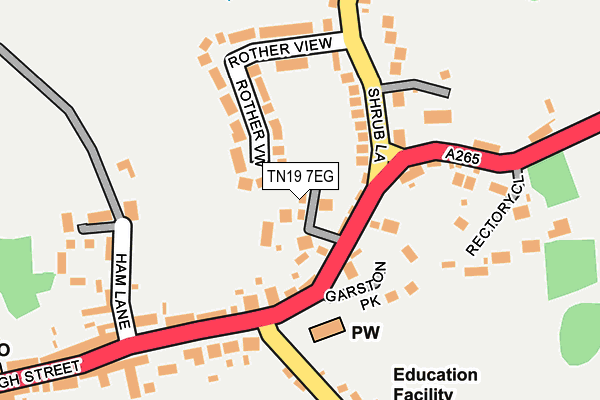 TN19 7EG map - OS OpenMap – Local (Ordnance Survey)