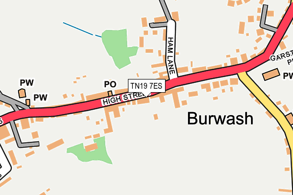 TN19 7ES map - OS OpenMap – Local (Ordnance Survey)