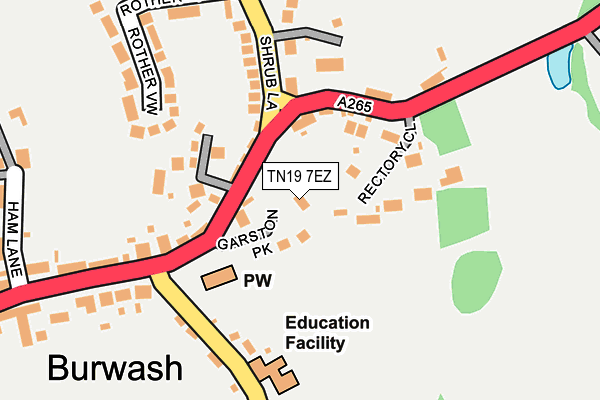 TN19 7EZ map - OS OpenMap – Local (Ordnance Survey)