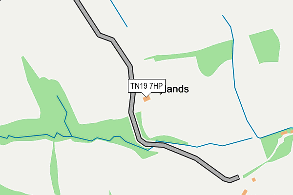 TN19 7HP map - OS OpenMap – Local (Ordnance Survey)