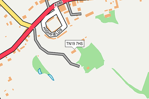 TN19 7HS map - OS OpenMap – Local (Ordnance Survey)