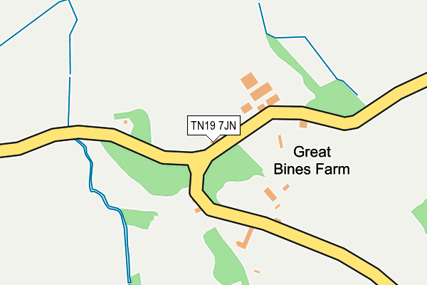 TN19 7JN map - OS OpenMap – Local (Ordnance Survey)