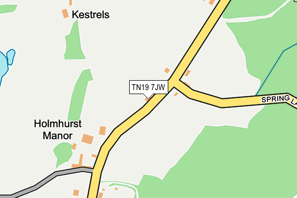 TN19 7JW map - OS OpenMap – Local (Ordnance Survey)