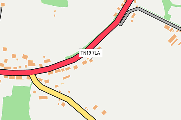 TN19 7LA map - OS OpenMap – Local (Ordnance Survey)