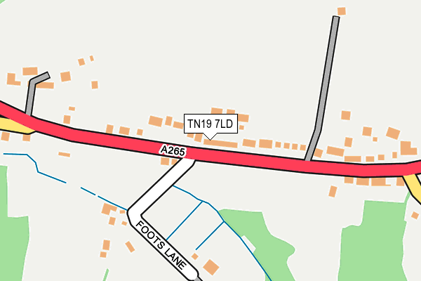 TN19 7LD map - OS OpenMap – Local (Ordnance Survey)