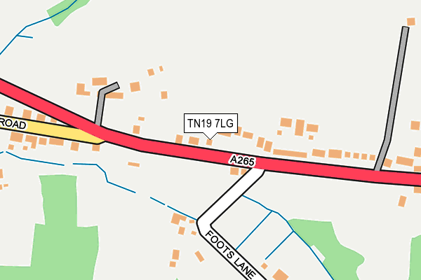TN19 7LG map - OS OpenMap – Local (Ordnance Survey)