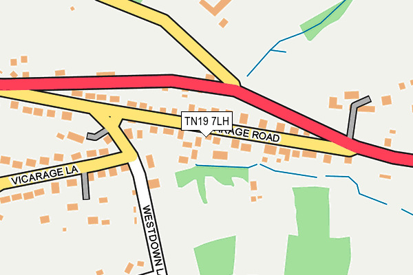 TN19 7LH map - OS OpenMap – Local (Ordnance Survey)